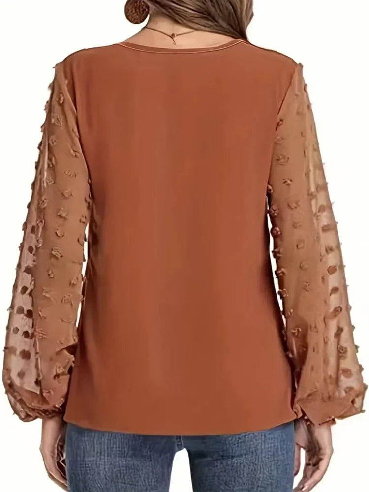 Blusa de Manga Larga Acampanada para Mujer