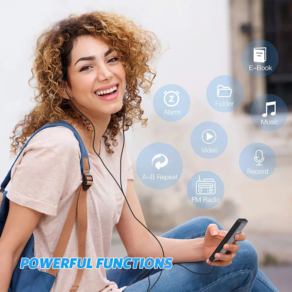 Mini Reproductor MP3/MP4 Bluetooth 128GB con Radio FM