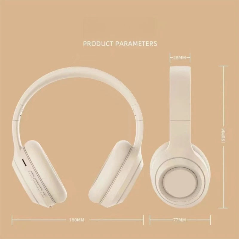 Auriculares Estéreo HIFI Inalámbricos Bluetooth, Auriculares Deportivos para Juegos con Micrófono HD, Compatibles con TF/AUX, Reducción de Ruido