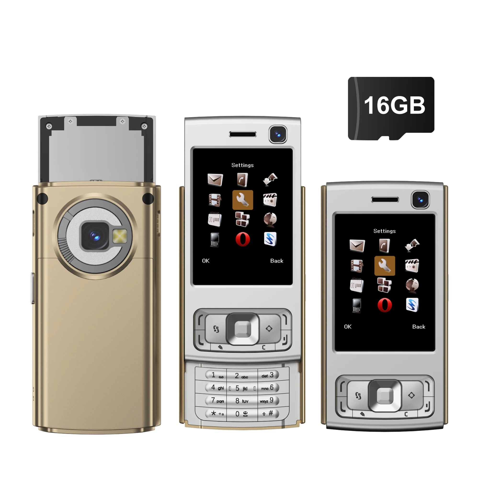 SERVO N95 PRO Slider teléfono móvil 2 SIM llamada grabación velocidad Dial Magic Voice Video Player linterna 2G GSM características teléfonos móviles