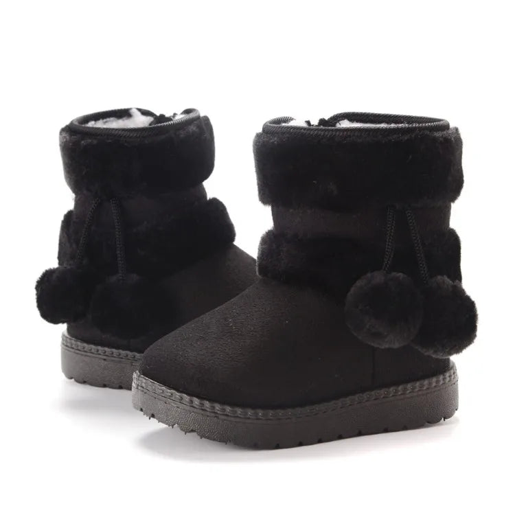 Nuevas botas de nieve para niñas, botas de invierno cómodas y gruesas y cálidas para niños, botas gruesas de otoño para niños, zapatos de princesa