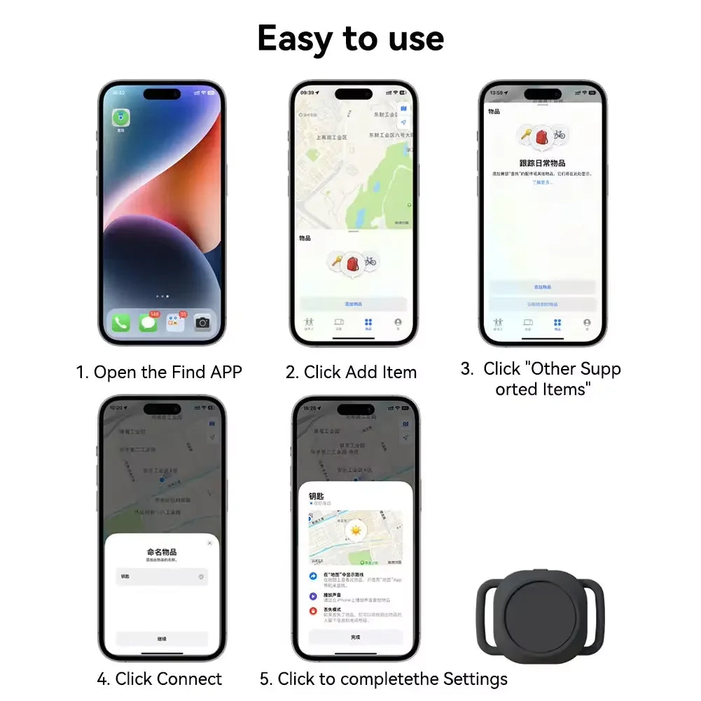 Localizador de rastreador GPS antipérdida, rastreador de actividad inteligente compatible con Bluetooth, rastreador de ubicación Global en tiempo Real para perros y gatos