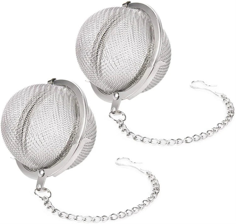 LMETJMA Infusor de té de malla de acero inoxidable, coladores de té, coladores de té, filtros coladores para té suelto, hierbas y especias JT148