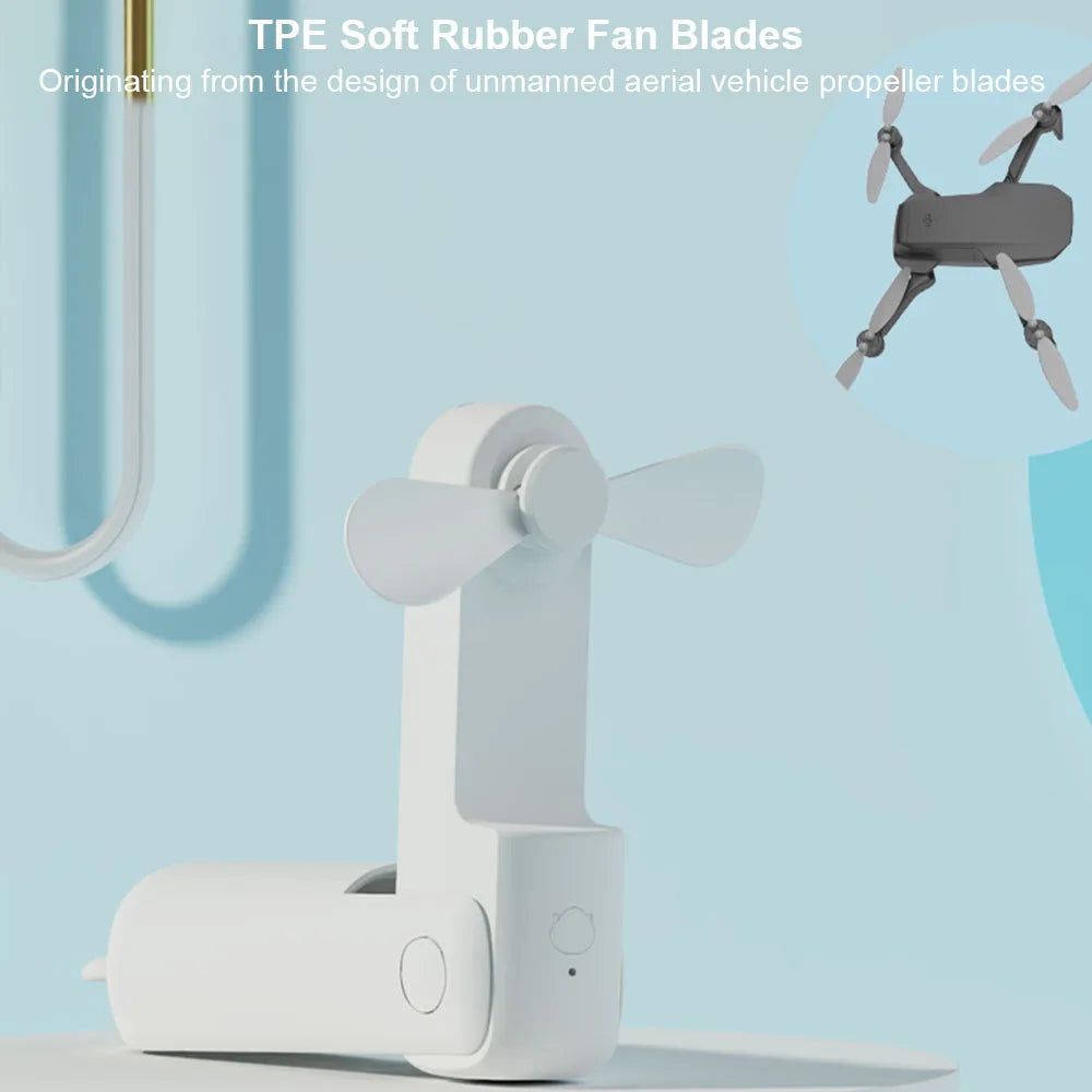 Mini Ventilador Portátil Plegable con Banco de Energía