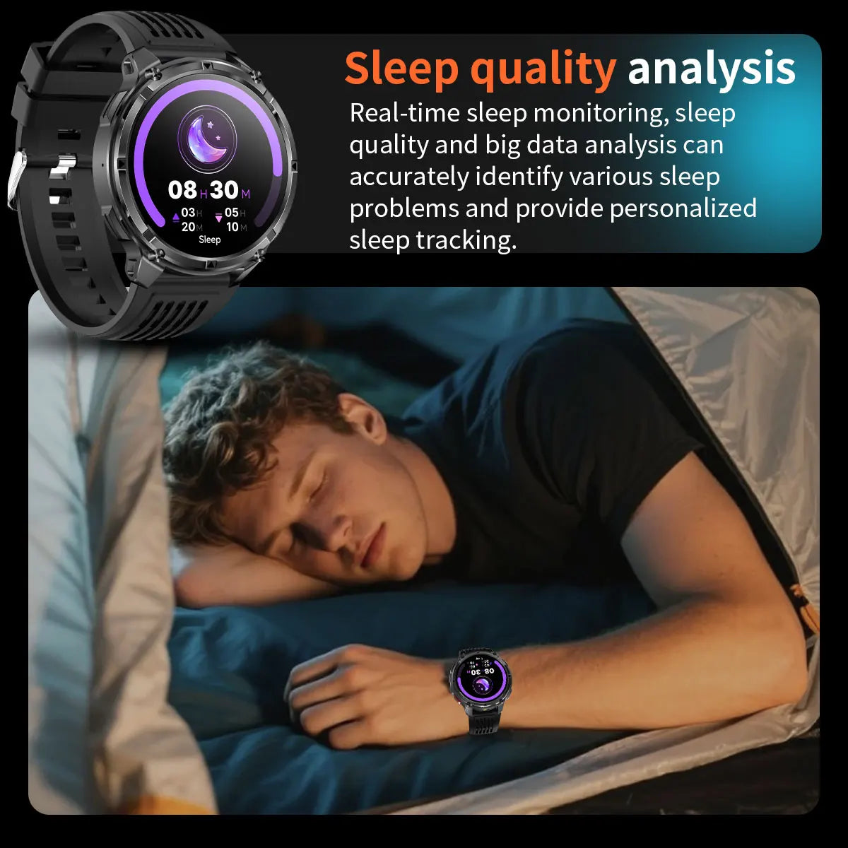 Reloj Inteligente HT33 con Linterna LED, Batería 1100mAh y Llamadas Bluetooth