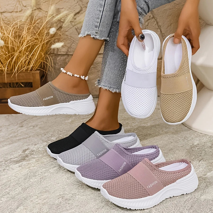Zapatillas sin Cordones para Mujer - Tela Transpirable, Suela Ligera