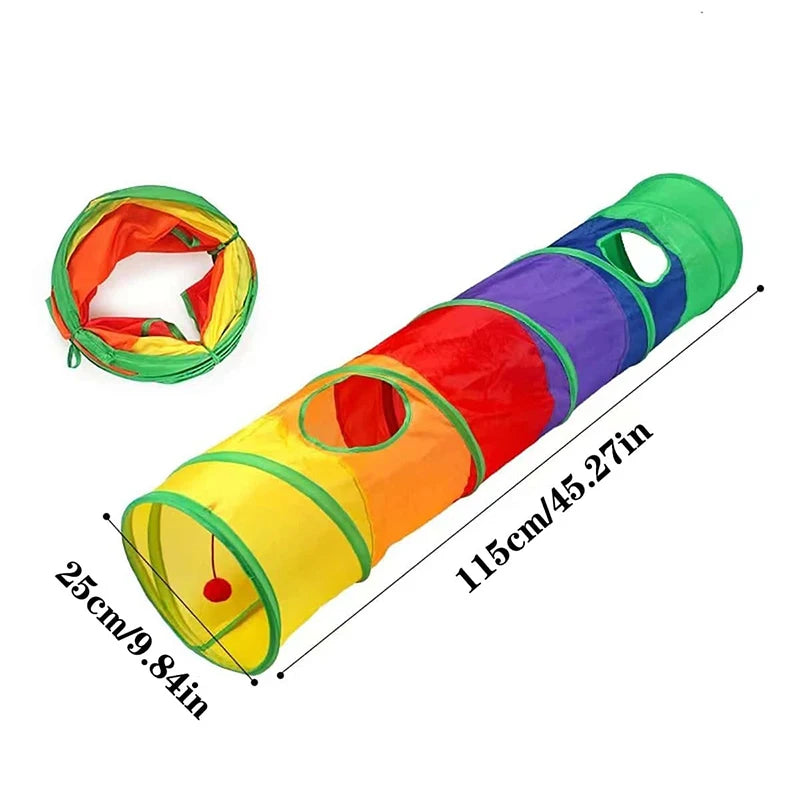 Túnel Plegable para Gatos y Mascotas - Juguete Interactivo