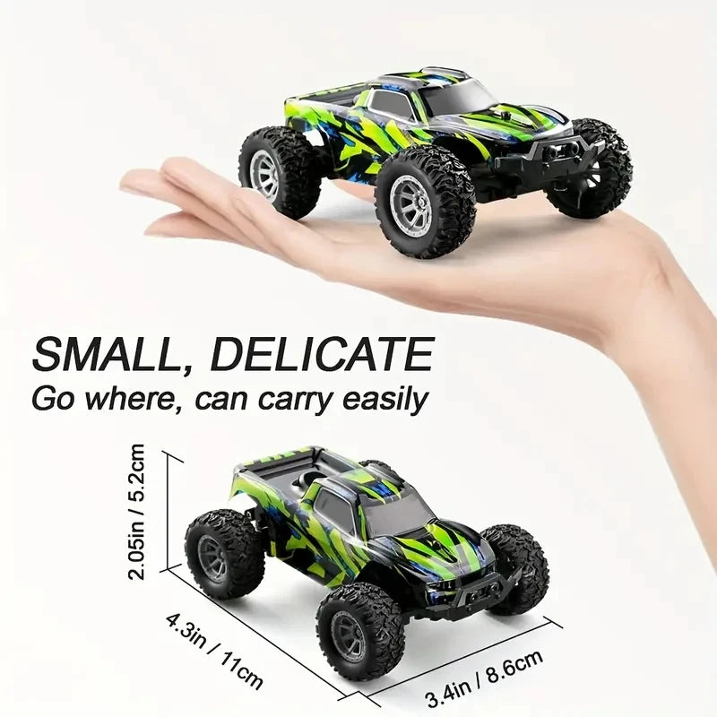 Mini coche RC 1:32, 20 km/h, alta velocidad, 2,4 Ghz, todoterreno, juguete de carreras y deriva, oruga de Control remoto para interiores/exteriores para niños