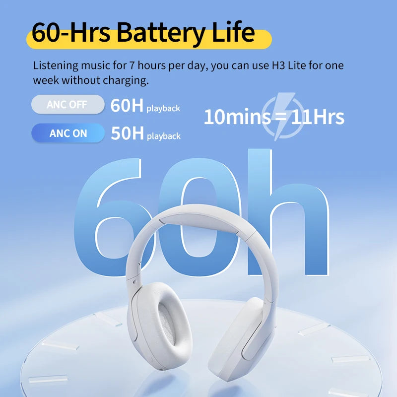 QCY H3 Lite Auriculares ANC Bluetooth 5.3 60H