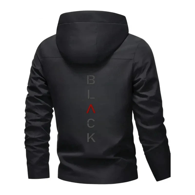 Chaqueta de Moto para Hombre con Capucha, Cortavientos, 4 Estaciones
