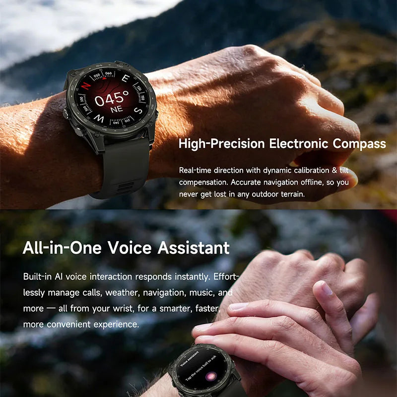 T8 Pro Reloj Inteligente AMOLED Brújula Altímetro