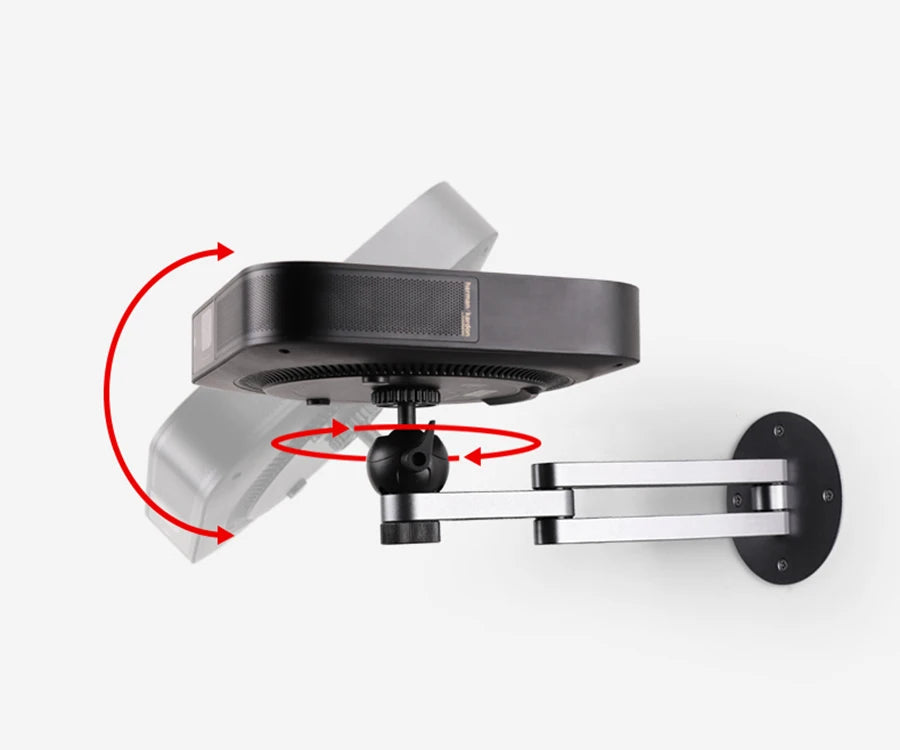 Soporte de pared para proyector de aleación de aluminio con rotación 360°
