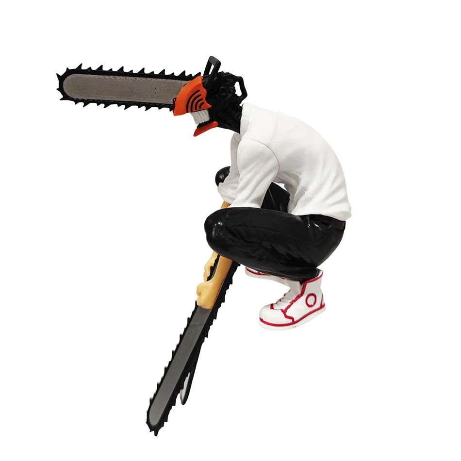 Figura de hombre de motosierra de Anime, conjunto de 2 uds., figura de acción Denji de 14-17cm, muñeca decorativa para coche, colección de modelos de PVC, juguetes, regalos para niños