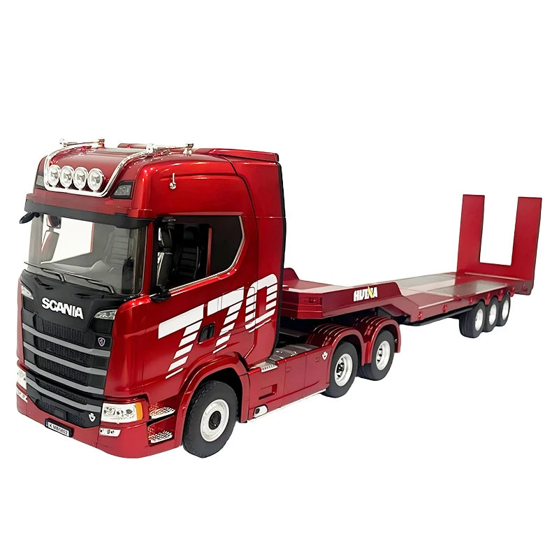 HUINA 1501 2,4G RC camión con luz 1:18 4WD escala completa 19CH Control remoto coche aleación camión pesado remolque modelo juguete para regalo de chico
