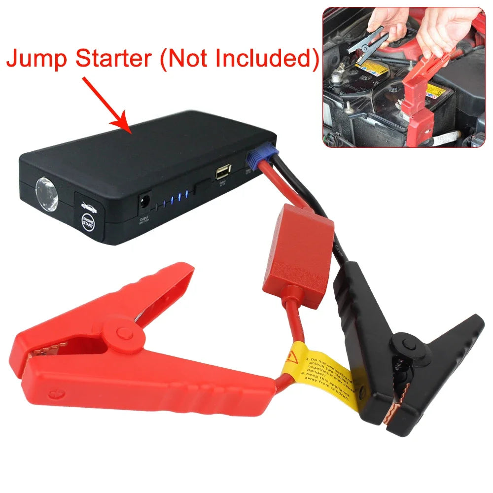 Cable de Arranque de Emergencia 12V con Pinzas y Conector EC5