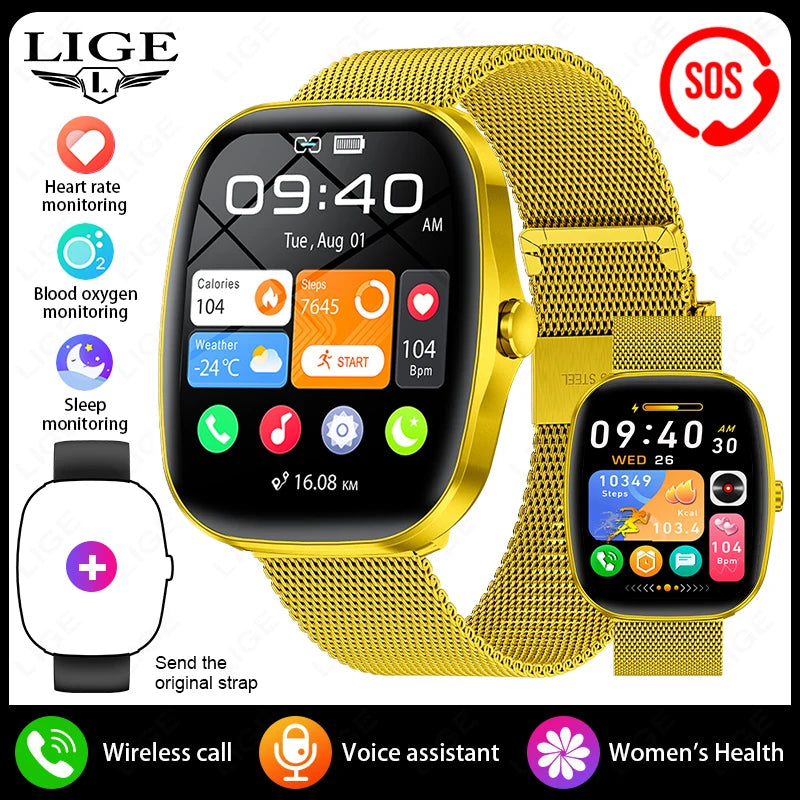 Reloj Inteligente HD 1.53 Pulgadas SpO2 Resistente Agua