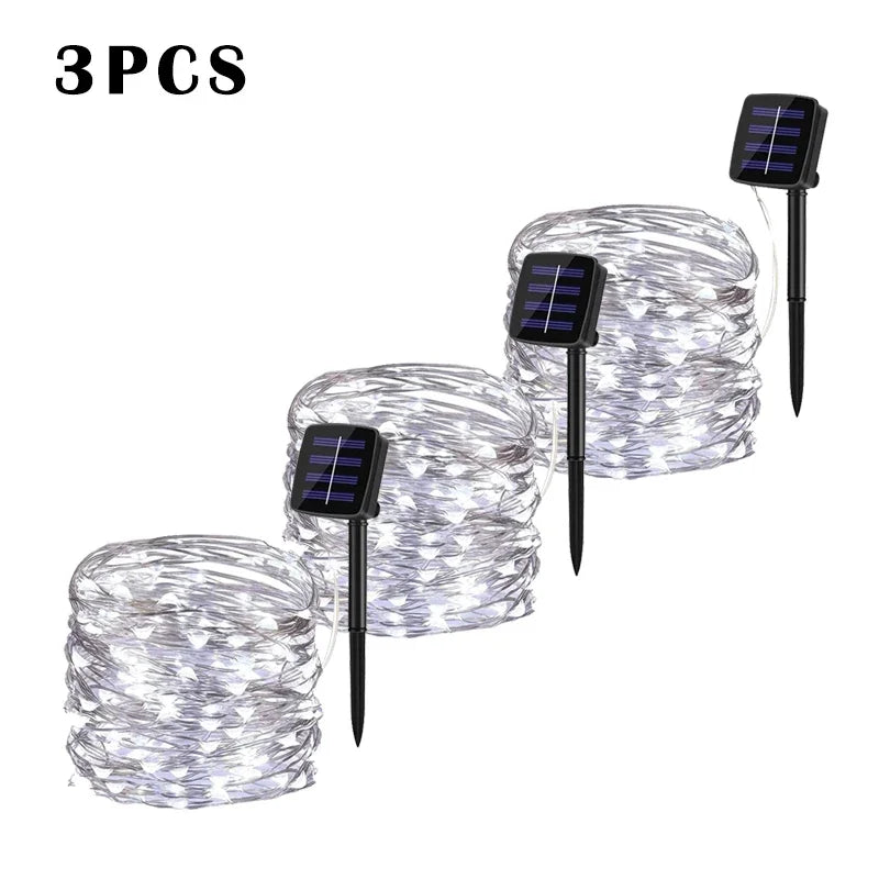 Guirnalda LED Solar para Jardín 7-32M - Impermeable IP65 8 Modos
