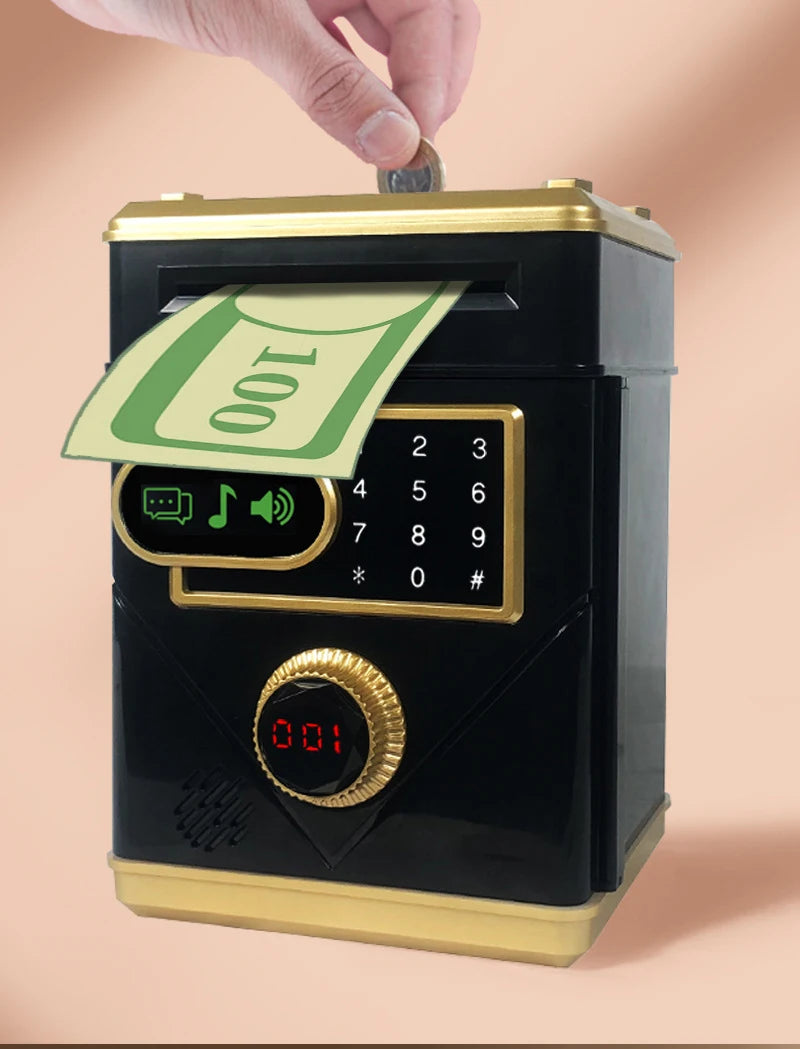 Hucha Electrónica con Pantalla Táctil y Contraseña para Niños