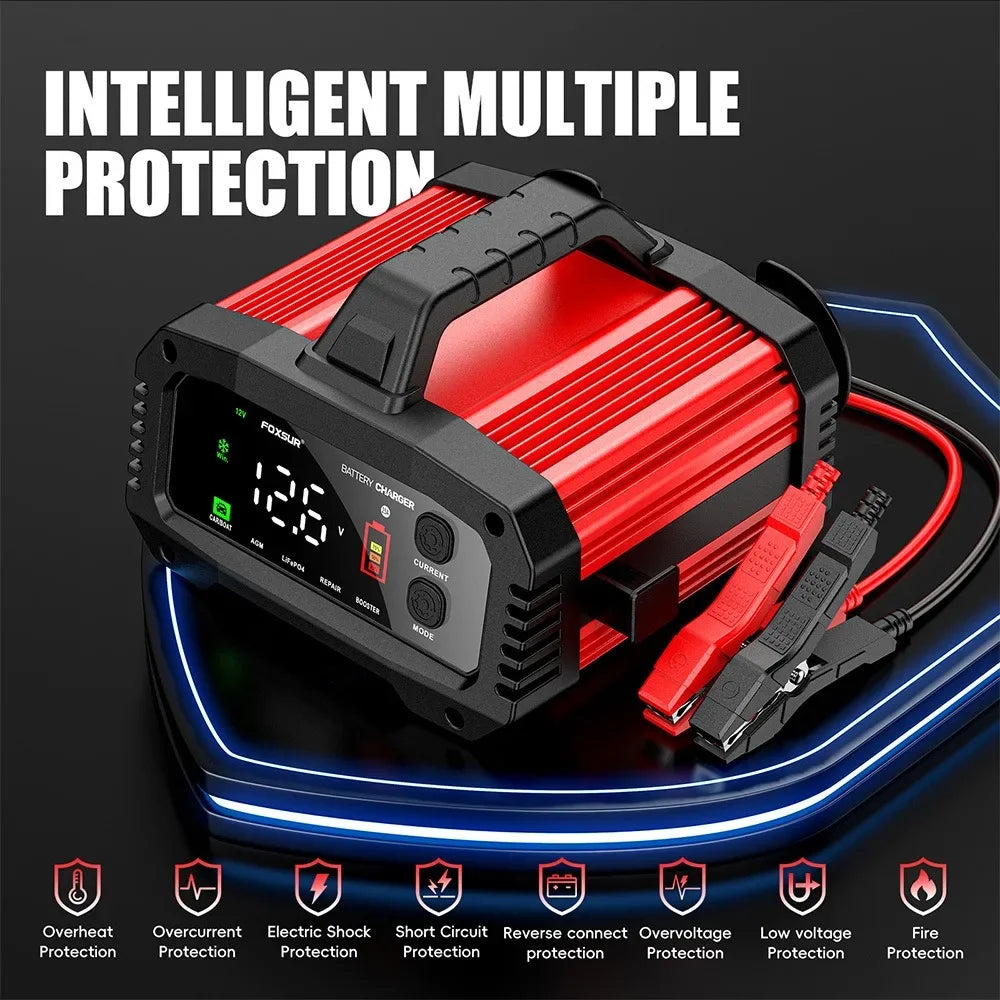 Cargador de Batería Inteligente 25A/15A | 12V-24V | GEL AGM LiFePo4