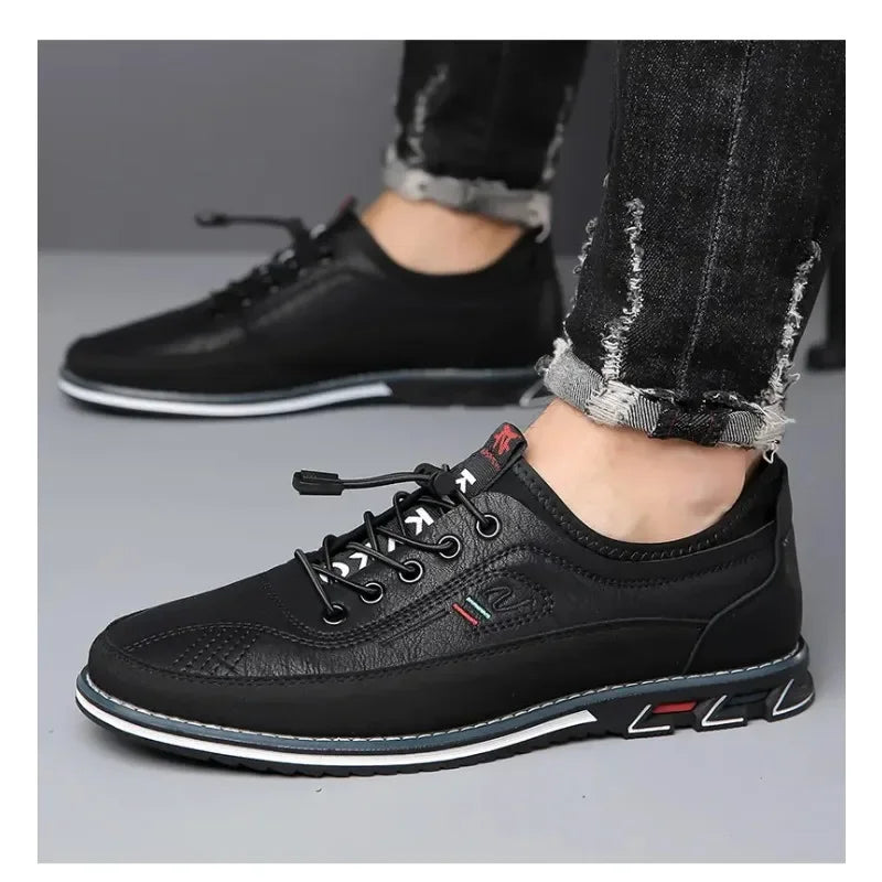 Zapatos casuales de hombre sin cordones, mocasines de poliuretano transpirables