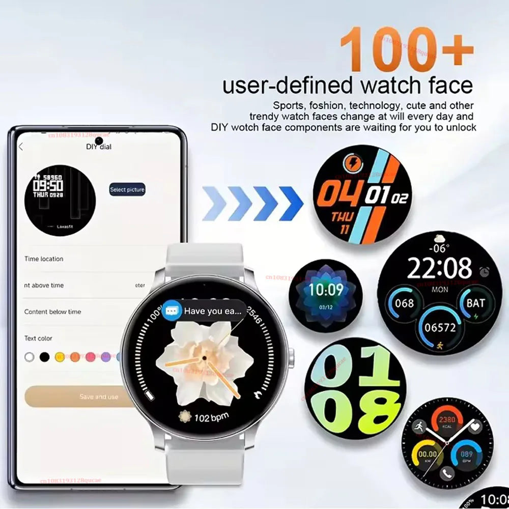 Nuevo Reloj Inteligente 2026 con Monitor de Ritmo Cardíaco y Sueño, Pantalla HD de 1.52, Bluetooth, Llamadas, Deportivo para Mujer, Compatible con Android e iOS, Hw12