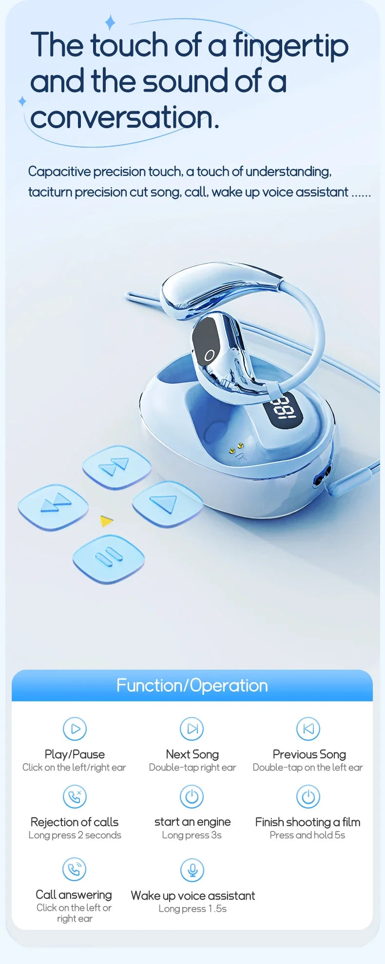XG99 Auriculares Traductores 144 Idiomas Bluetooth