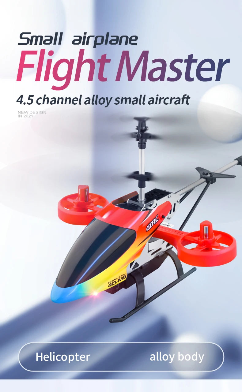 Helicóptero RC con Giroscopio y Luces LED, 3.5 Canales, Mantenimiento de Altitud