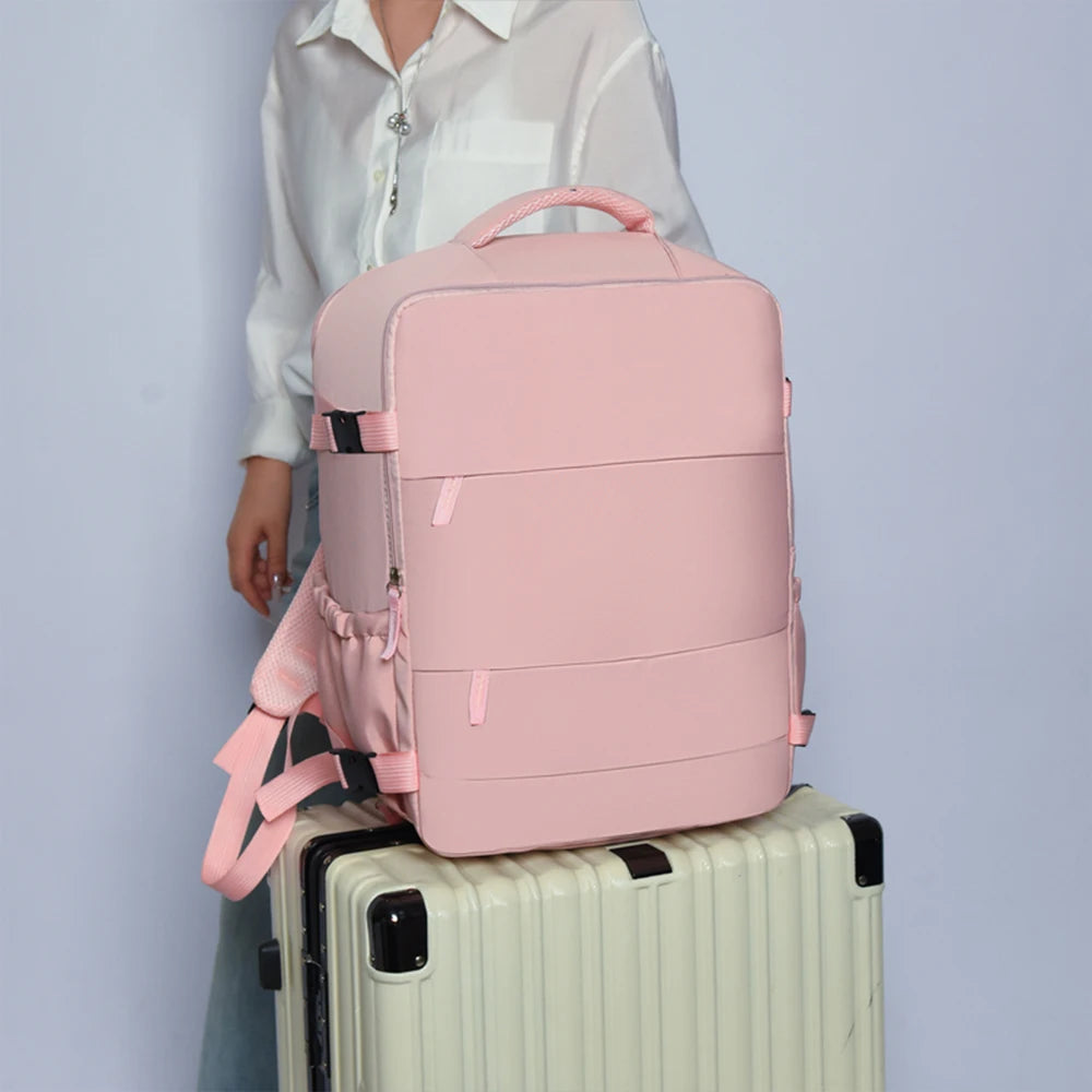 Mochila de Viaje Multibolsillos con Compartimento para Zapatos, Mochila para Portátil de 16 Pulgadas, Bolsa de Mano Ligera para Uso Diario y de Viaje