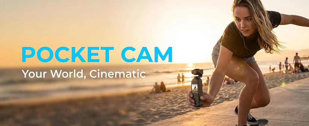 Cámara de bolsillo FHD 1080P con pantalla táctil, WiFi y montura magnética para vlogging