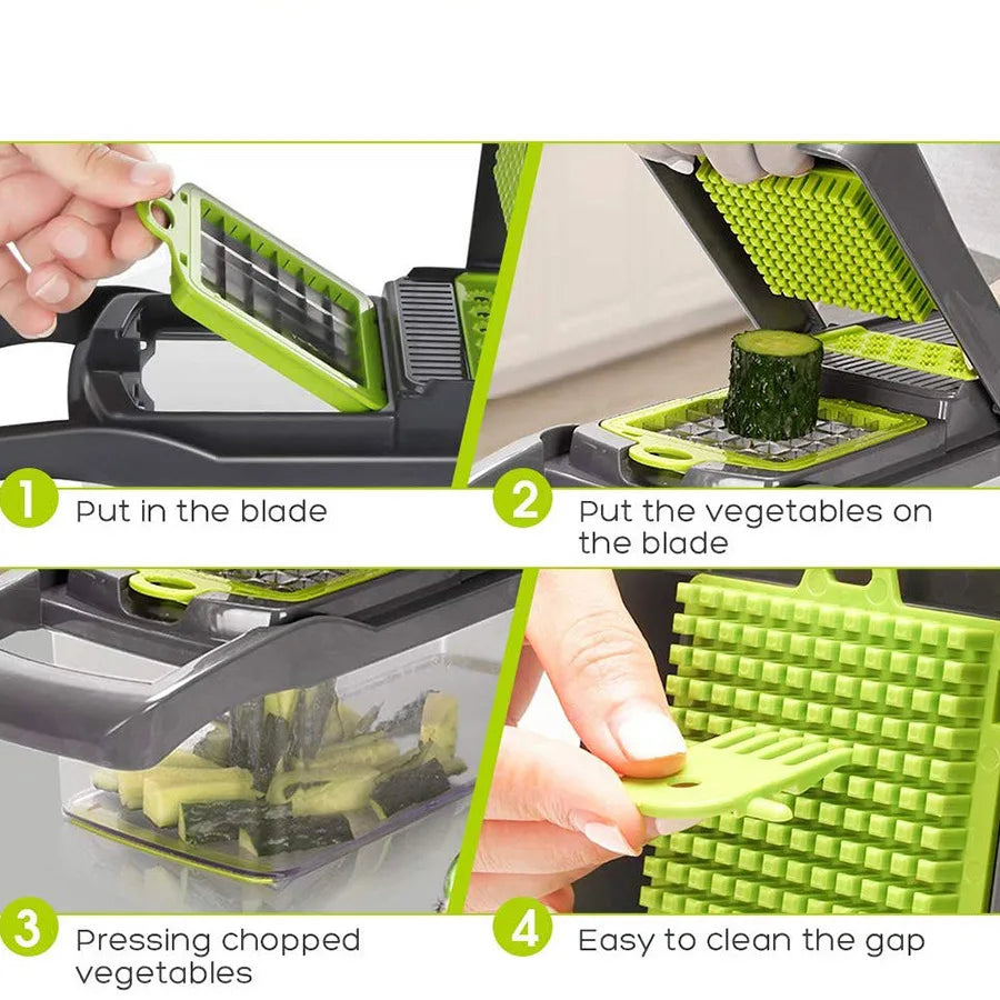 Cortador de verduras multifuncional, trituradora doméstica, máquina para cortar en cubitos, rallador de cocina, rebanador