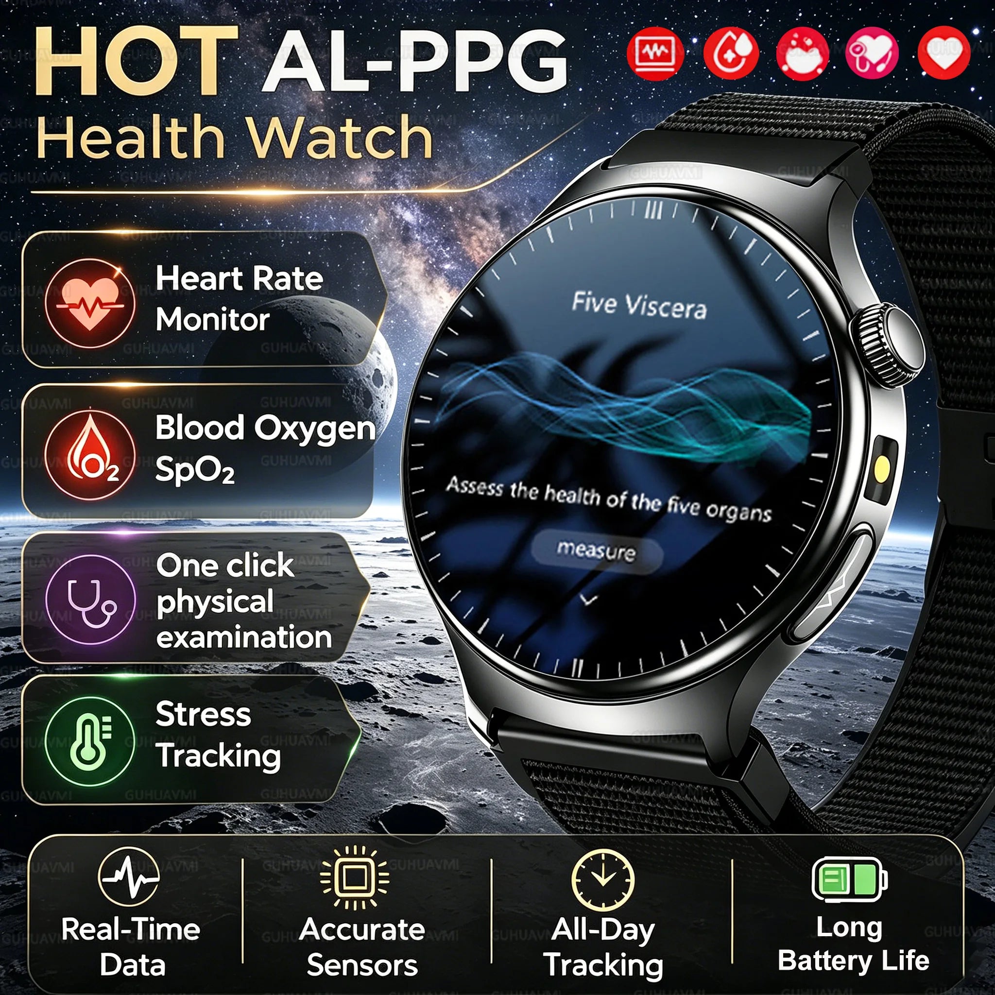 Reloj Inteligente Salud Enfermería ECG+PPG