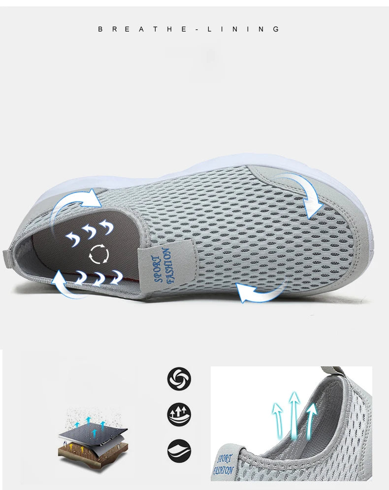 Zapatillas de deporte para hombre, zapatos informales transpirables para hombre, mocasines antideslizantes para exteriores para caminar, tenis ligeros a la moda para hombre, envío gratis