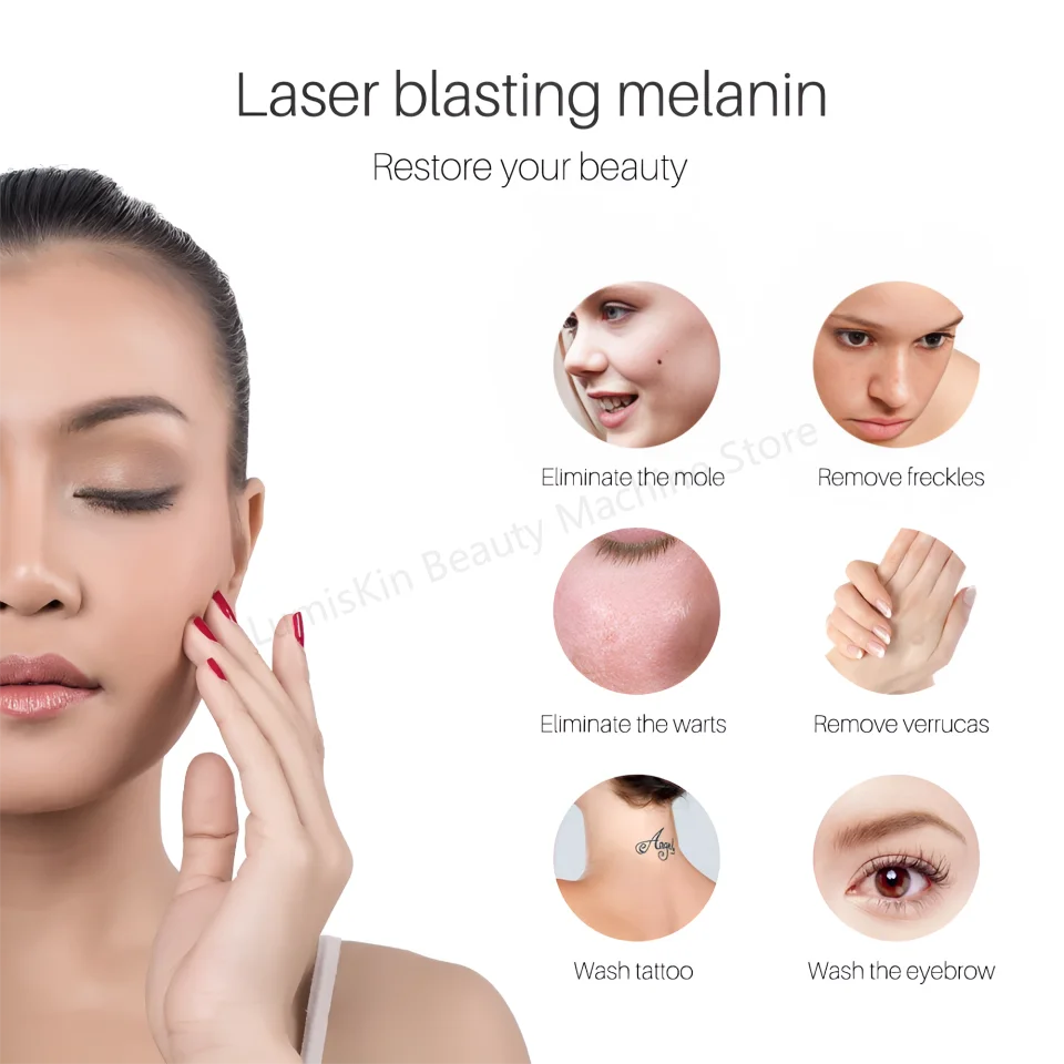 Máquina Láser Pico 532nm 1064nm para Eliminación de Tatuajes y Melasma, con Pantalla, Certificación CE/RoHS