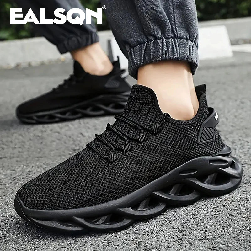 Zapatillas Running Malla Transpirable Negro/Marrón