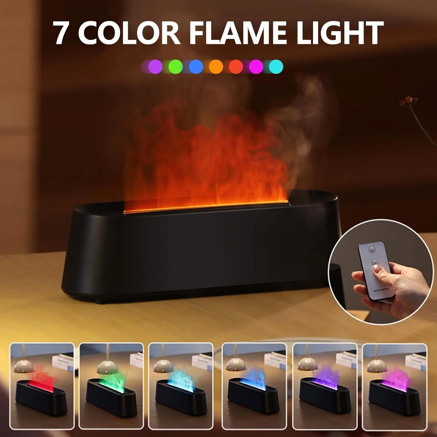 Difusor de Aceites con Llama 3D y Control Remoto