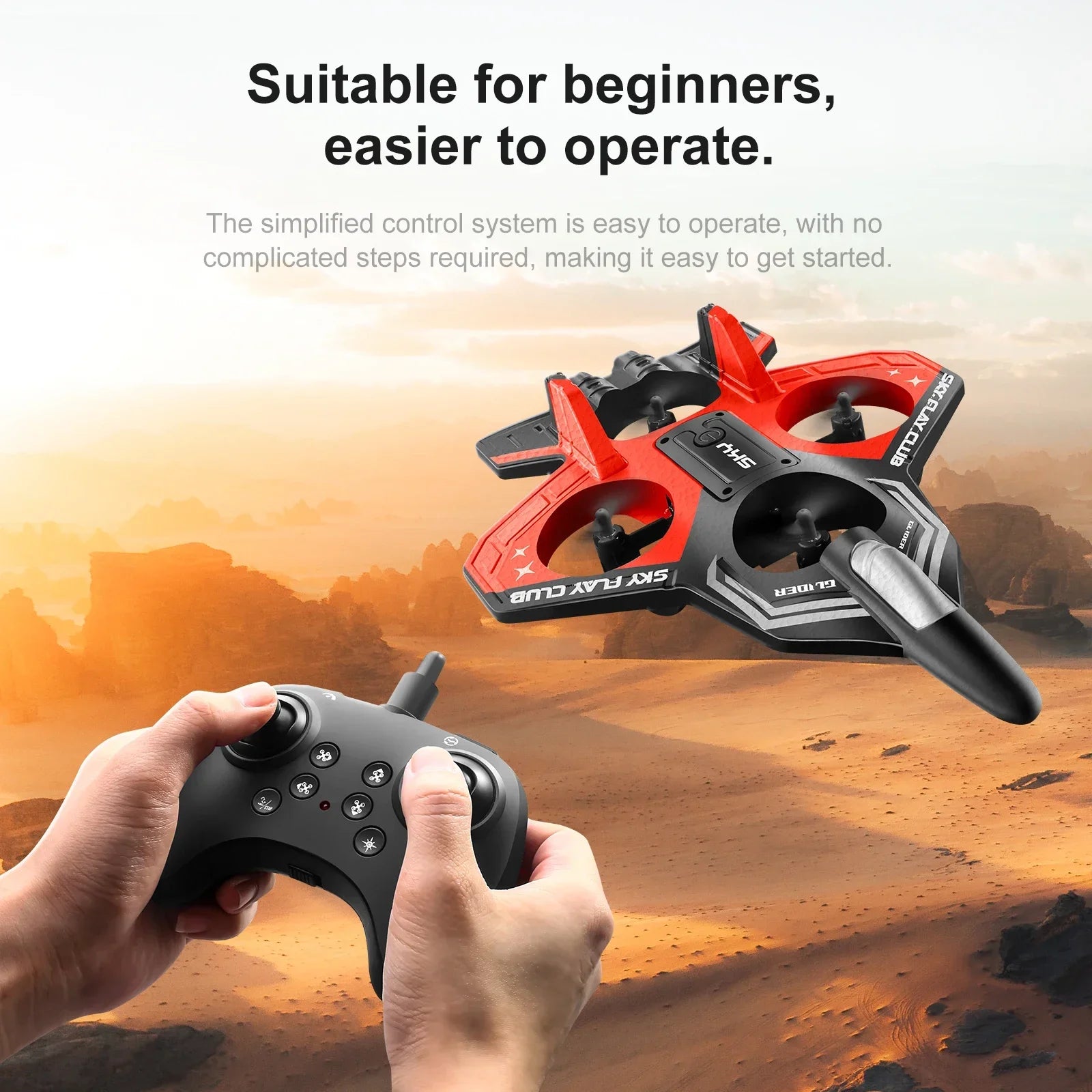Dron RC Planeador YP3 con Luces LED y Control Remoto 2.4G