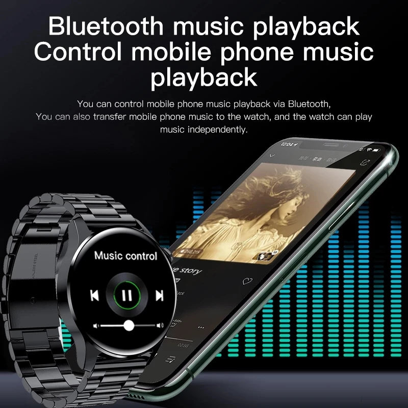 Smartwatch LIGE hombre, llamadas Bluetooth, pantalla AMOLED, resistente al agua