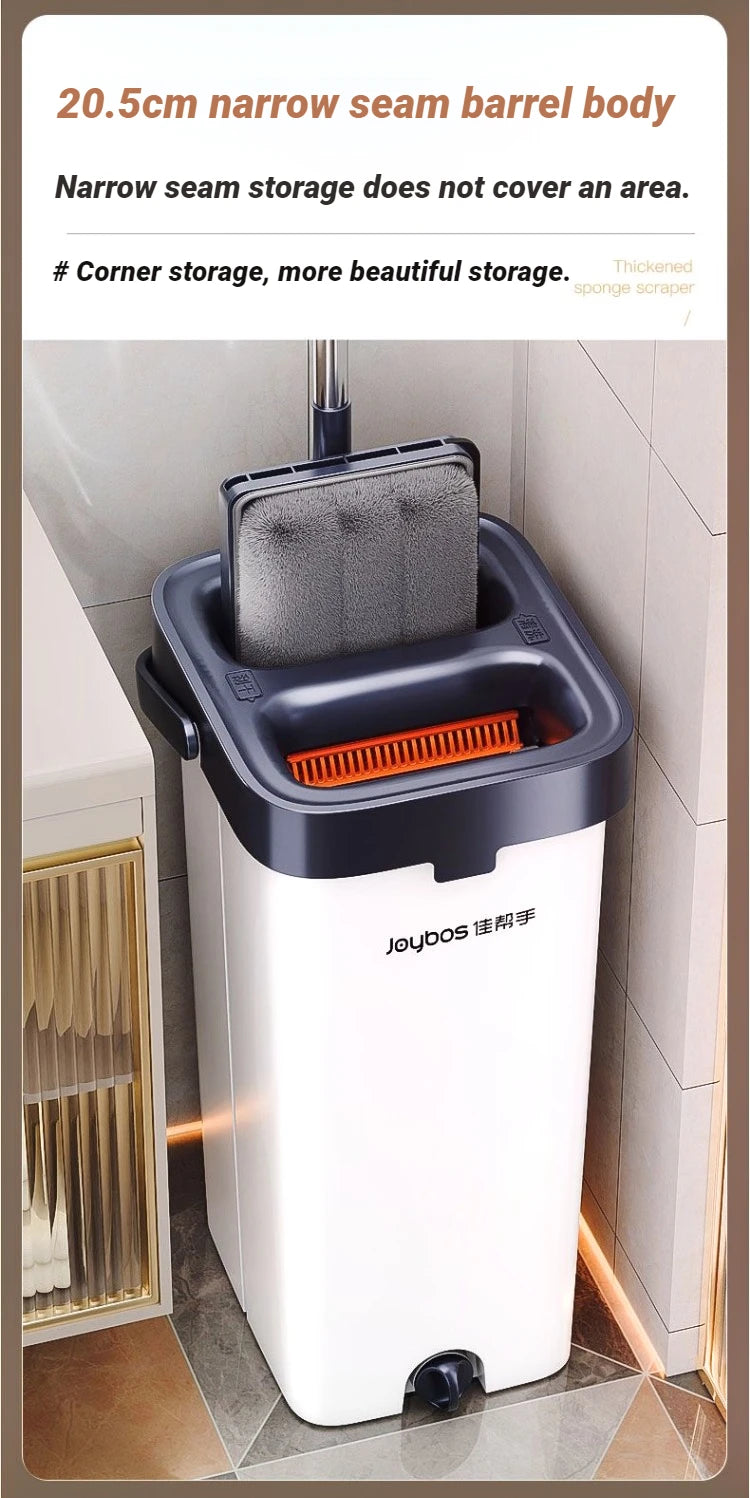 Fregona giratoria JOYBOS con cubo y cabezal de microfibra de 33 cm
