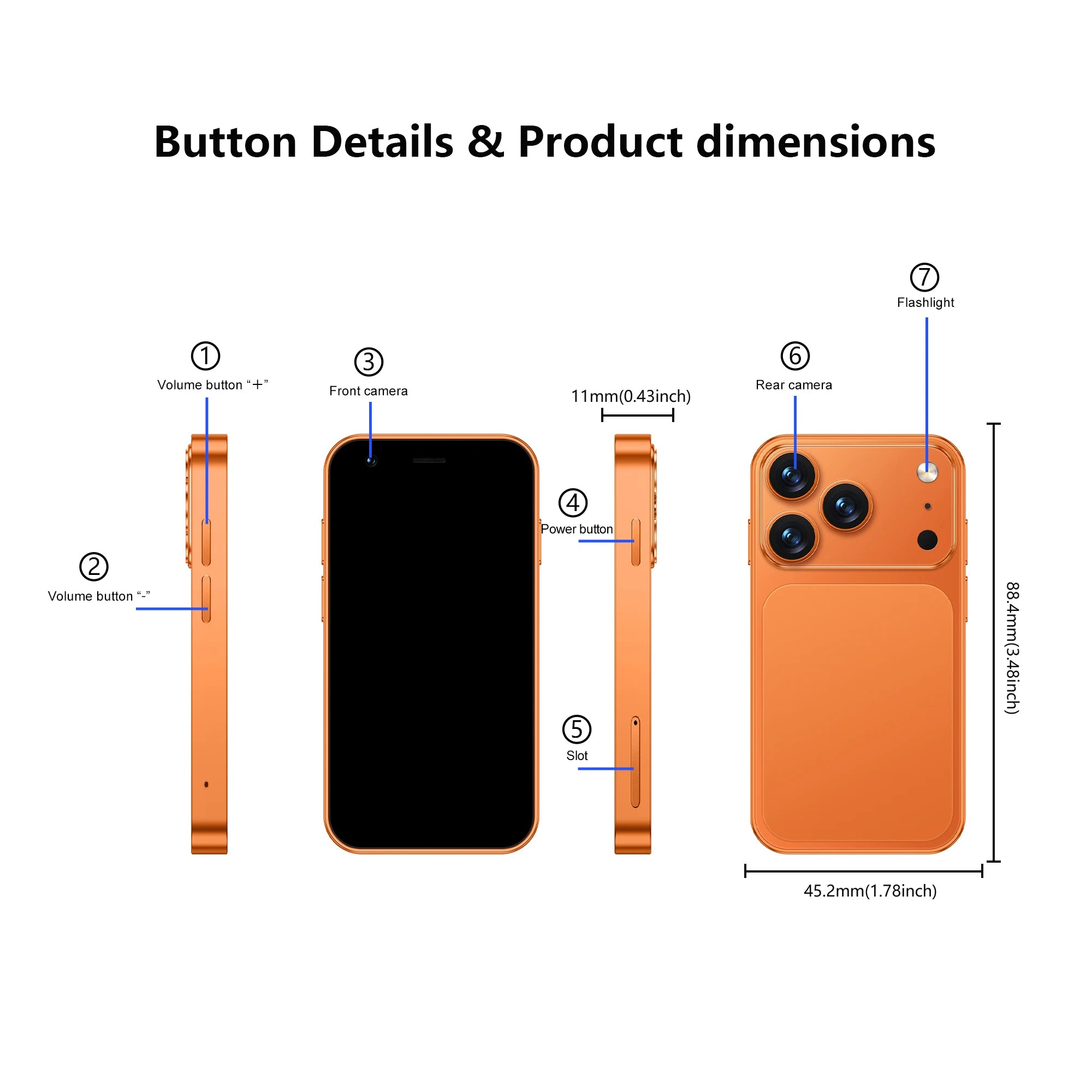 SERVO 18SE Mini Smartphone, pantalla HD de 3,0 pulgadas, 3G WCDMA, 2GB + 16GB, GPS Android, teléfono móvil pequeño, modo de reposo Dual SIM, Play Store