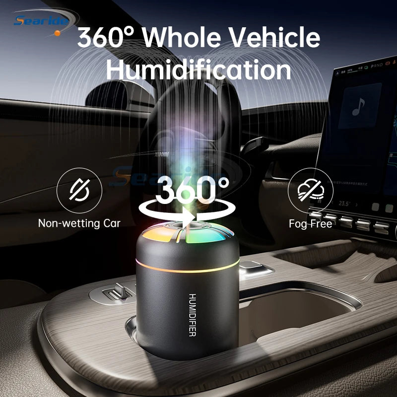 Mini humidificador USB Searide 180ml con difusor de aromas y luces de colores