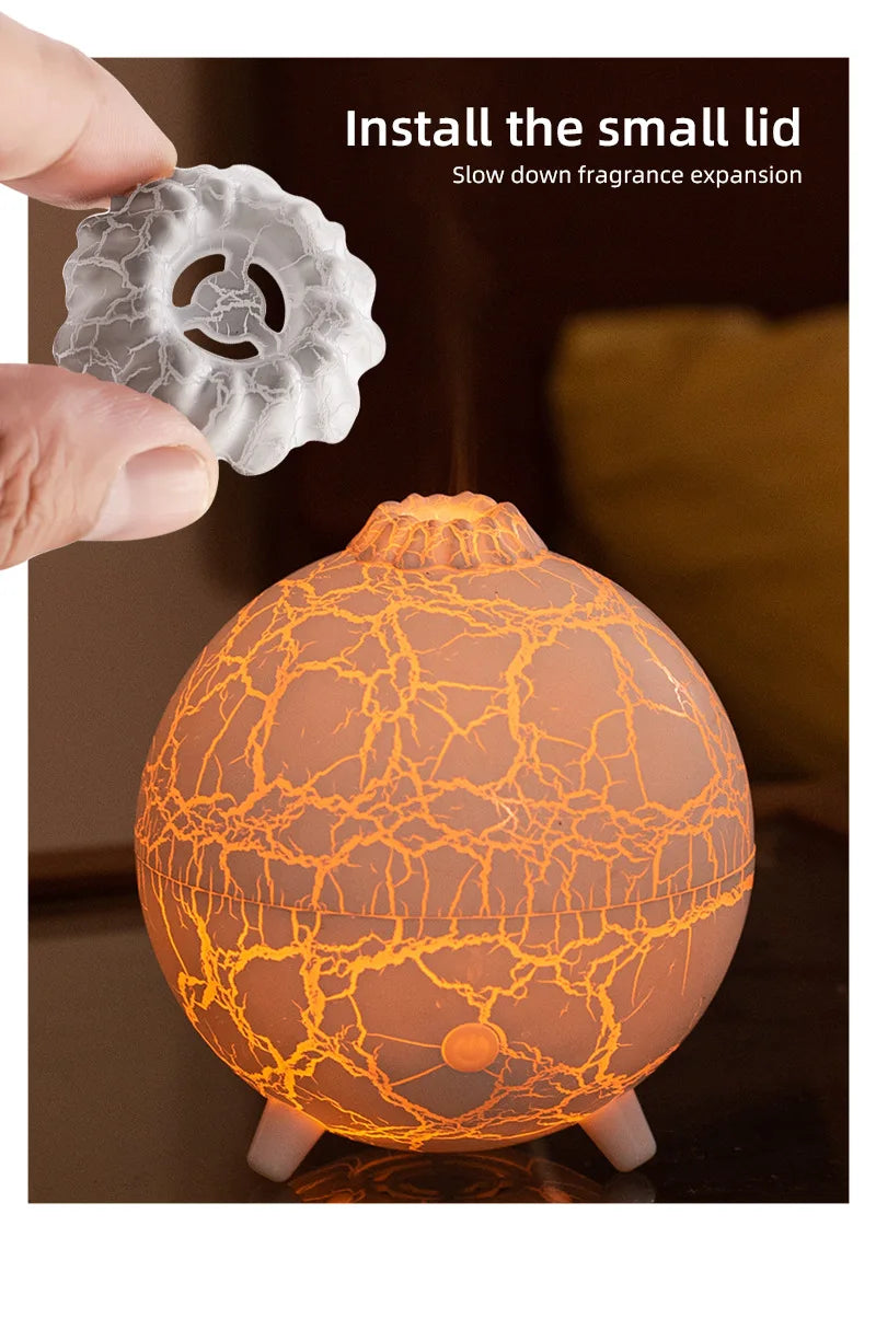 Nueva lámpara de ambiente colorida Planet, humidificador USB, tanque de agua de 200ML, puede agregar aceite esencial, Mini difusor de Aroma para el hogar
