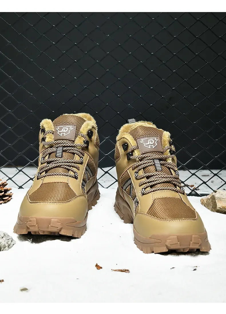 Botas de senderismo forradas para hombre con suela antideslizante y resistente