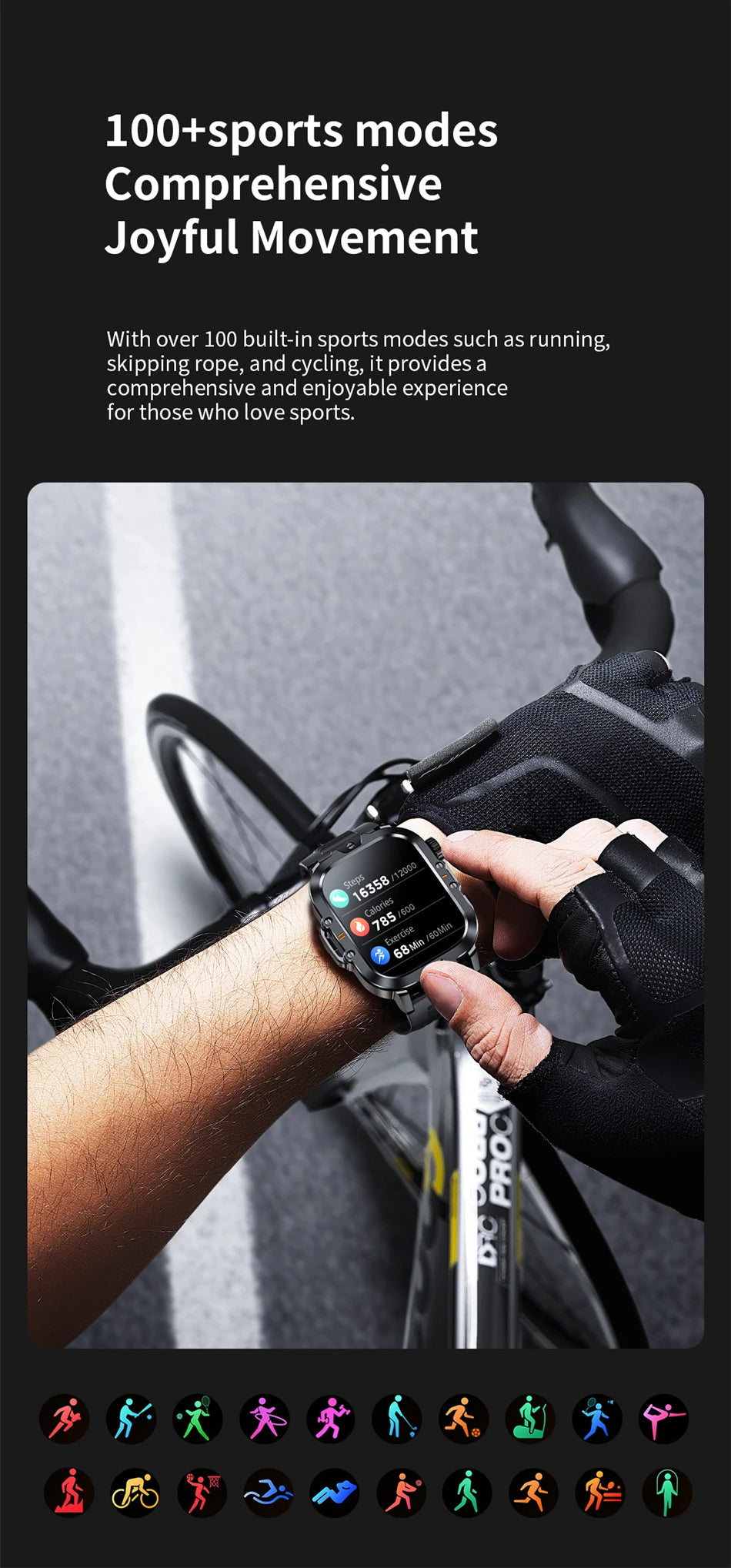 Reloj Inteligente LIGE Bluetooth Deportivo Resistente Agua