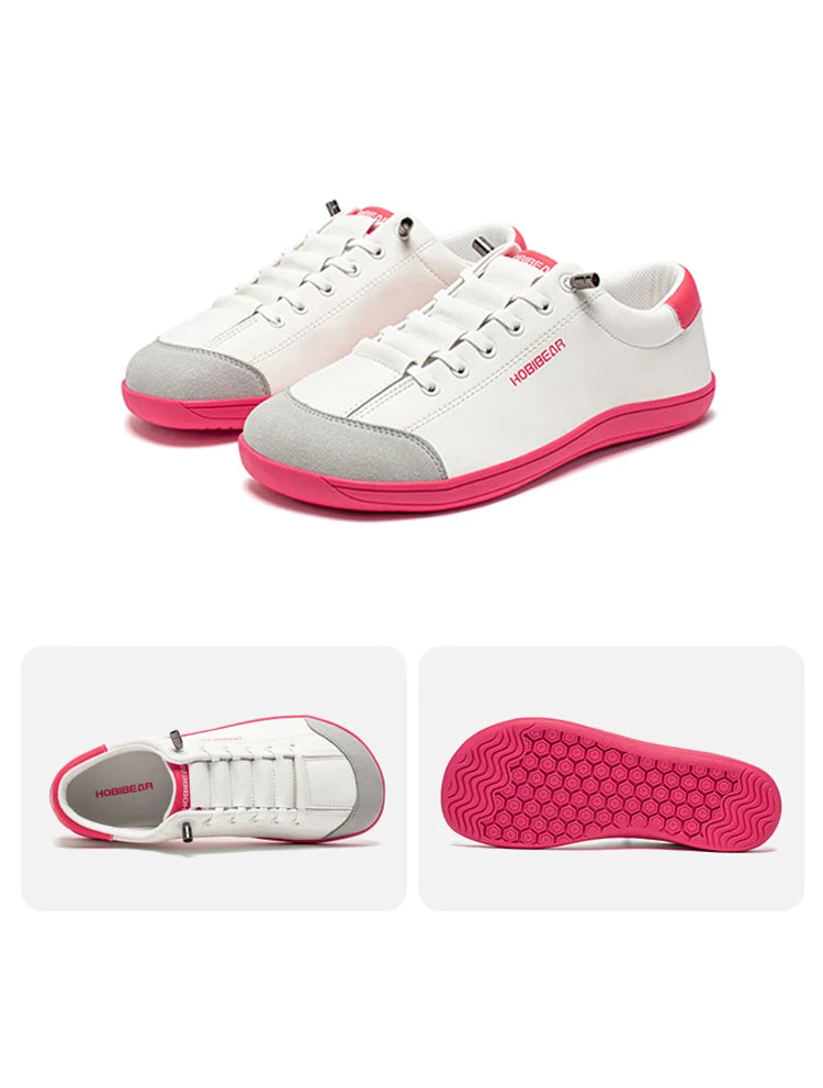 HOBIBEAR zapatos descalzos Unisex punta ancha zapatillas de deporte de cuero Artificial Zero Drop Slip On zapatos cómodos ligeros al aire libre