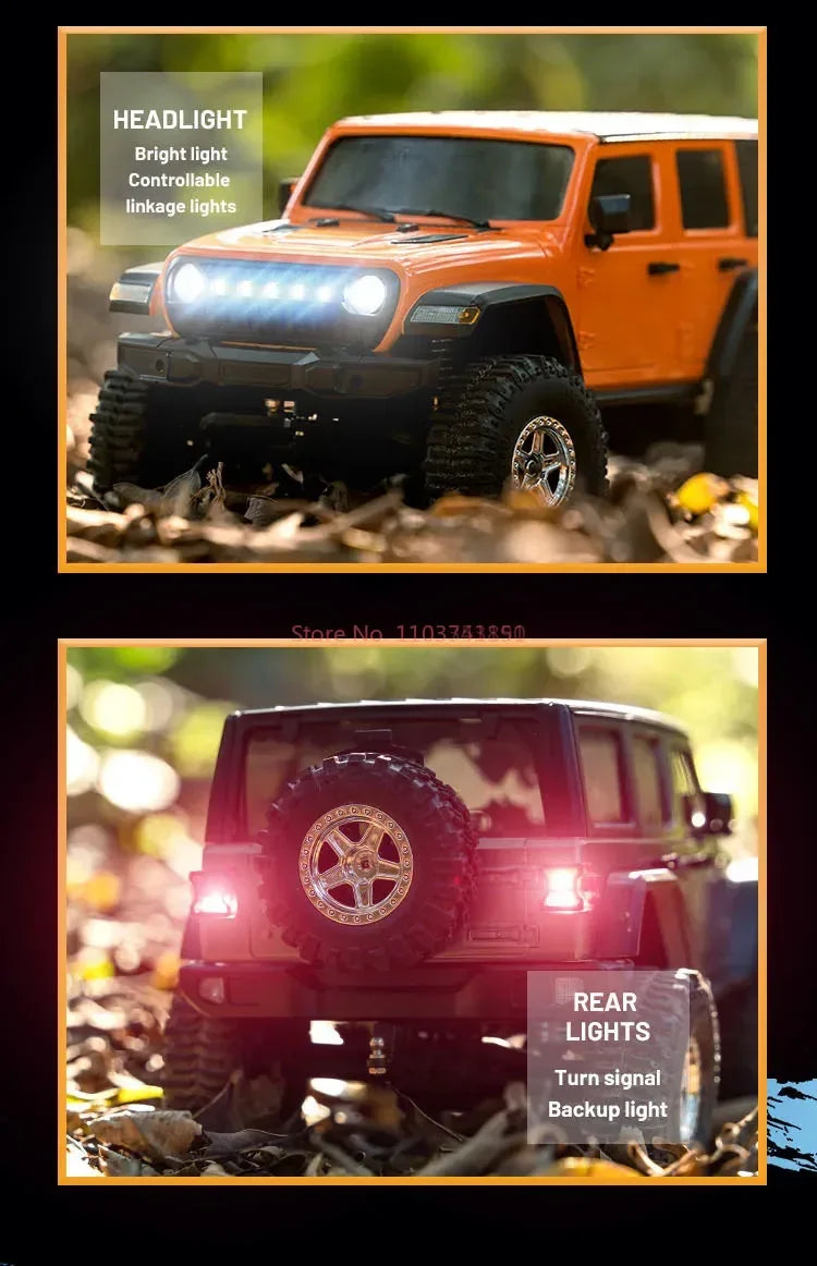 JJRC C8801 PRO 1/18 Coche Todoterreno con Suspensión 4WD Totalmente Proporcional, Coche RC Eléctrico, Modelo de Juguete para Niños, Regalo