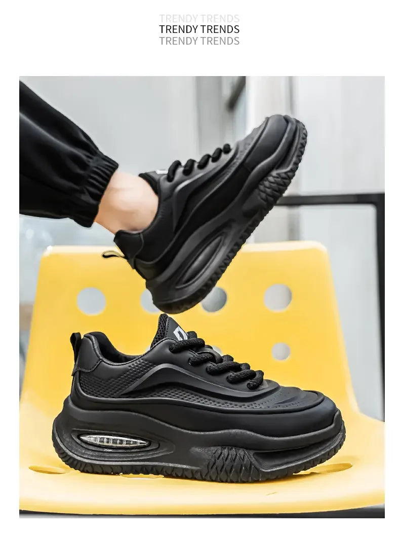 Zapatos Deportivos Casuales para Hombre, Zapatos de Skate con Suela Gruesa a la Moda, Zapatos Modernos y Cómodos para Hombre, Adecuados para Exteriores