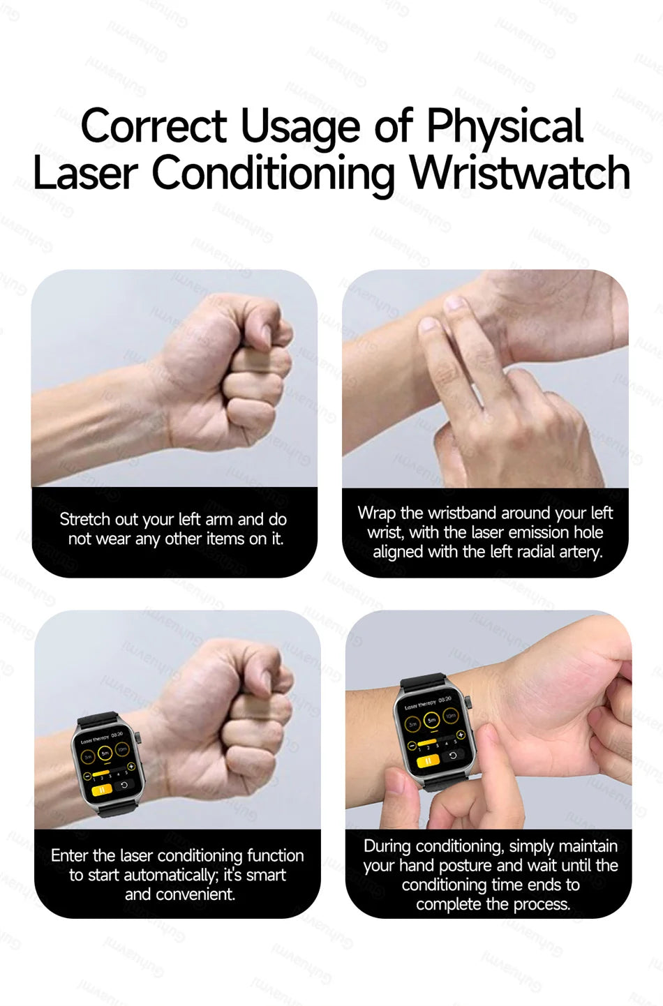 Reloj Inteligente Salud Dual Láser ECG