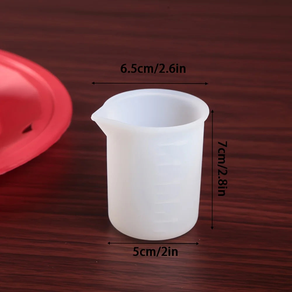 Tazas medidoras de silicona para resina, suministros de resina con vasos de silicona, vasos para mezclar resina, palitos para revolver de silicona, vaso para mezclar epoxi