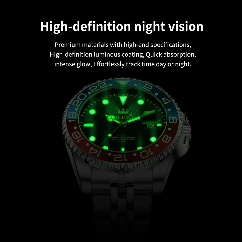Reloj de Cuarzo OLEVS 5657 para Hombre, Deportivo, Resistente al Agua