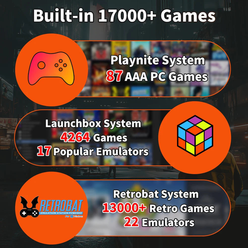 Disco Duro para Juegos de 3 TB con Más de 17000 Juegos, Launchbox, Playnite y Retrobat para PS4/PS3/PS2/Switch/Wii/Wiiu/N64 para PC/Laptop con Windows